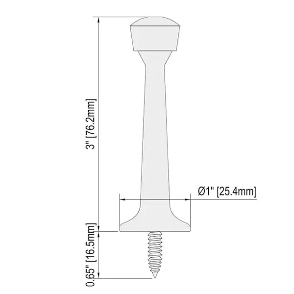 Rigid Door Stop-Brass Plated 2